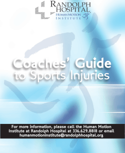 Coaches Guide to Sports Injuries