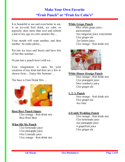 Make Your Own Favorite &ldquo;Fruit Punch&rdquo; or &ldquo;Fruit Ice Cube`s&rdquo;