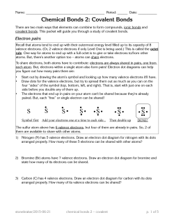 Covalent Bonds - The Camphor Tree