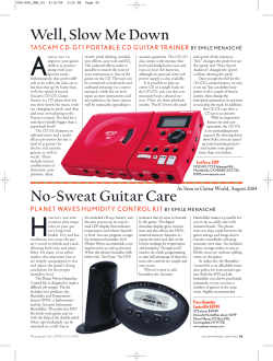 No-Sweat Guitar Care