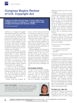 Congress Begins Review of US Copyright Act