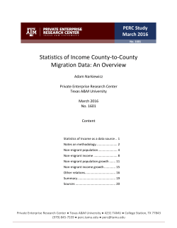 Statistics of Income County-to-County Migration Data: An Overview