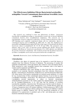 The Effectiveness Inhibition Filtrate