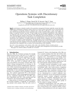 management science - Department of Industrial Engineering