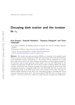 Decaying dark matter and the tension in &sigma;8