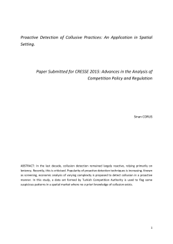 Proactive Detection of Collusive Practices: An Application in