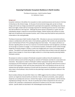 Assessing Freshwater Ecosystem Resilience in North