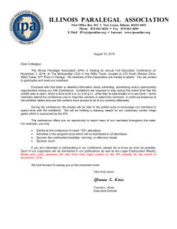 exhibitor application - Illinois Paralegal Association