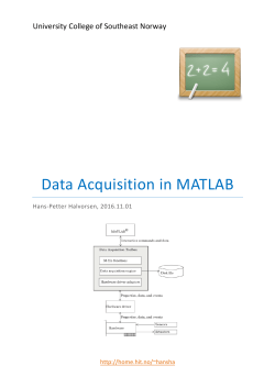 Data Acquisition in MATLAB