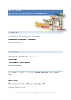Abstracts and detailed overview