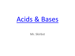 Acids and Bases
