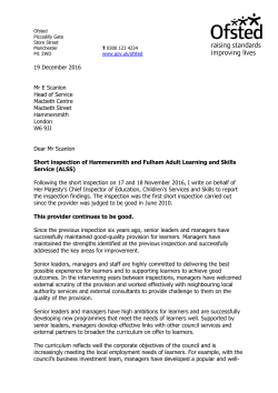 19 December 2016 Mr E Scanlon Head of Service Macbeth Centre