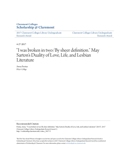 I was broken in two/By sheer definition.