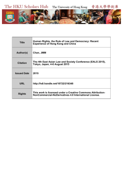 Title Human Rights, the Rule of Law and Democracy