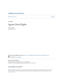Against Moral Rights - Berkeley Law Scholarship Repository