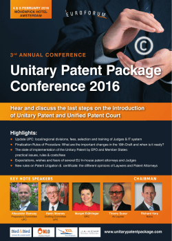 t Package 16 - Unitary Patent Package Conference