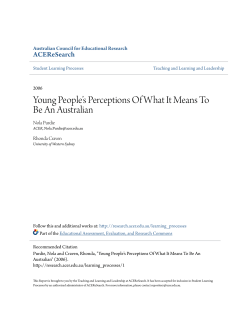 Young People`s Perceptions Of What It Means To