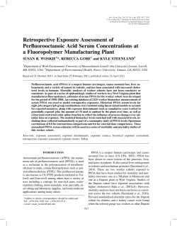 Retrospective Exposure Assessment of