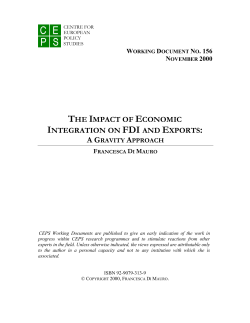 the impact of economic integration on fdi and exports