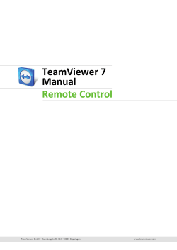 TeamViewer 7 Manual &ndash; Remote Control