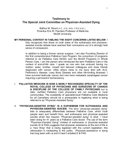 Testimony to The Special Joint Committee on