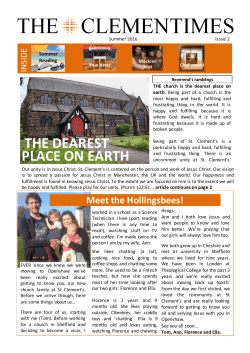 THE DEAREST PLACE ON EARTH - St Clement`s Church Manchester