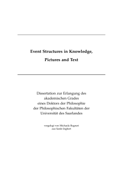 Event Structures in Knowledge, Pictures and Text