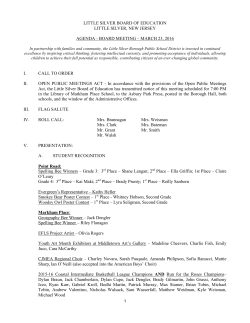 March 23, 2016 - Little Silver Schools