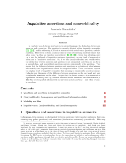 Inquisitive assertions and nonveridicality
