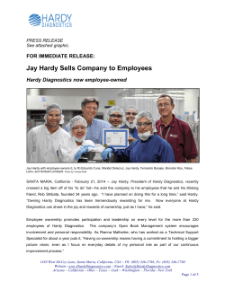 Hardy ESOP press release