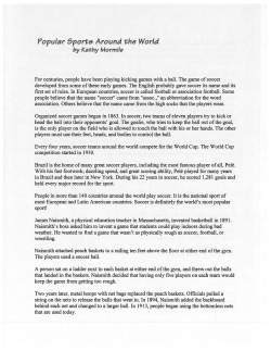 Popular Sport Around Dhe World