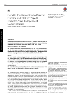 Genetic Predisposition to Central Obesity and Risk