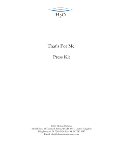 TFM Press Kit - H2O Motion Pictures