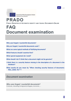FAQ Document examination