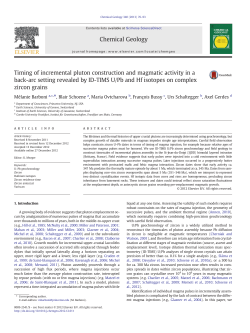 Timing of incremental pluton construction and magmatic