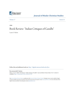 Book Review: "Indian Critiques of Gandhi"