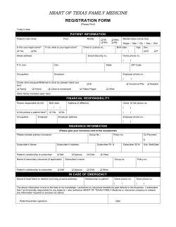 Medical office registration form - Heart Of Texas Family Medicine