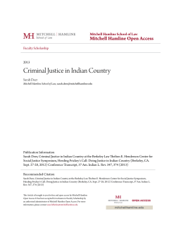 Criminal Justice in Indian Country