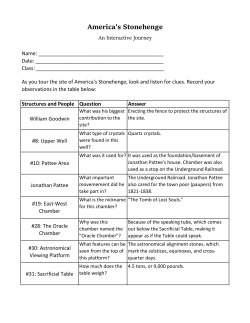 Answer sheet - America`s Stonehenge