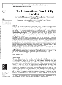 The Informational World City London