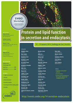 Protein and lipid function in secretion and endocytosis 14