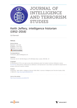 Keith Jeffery, intelligence historian (1952‑2016)
