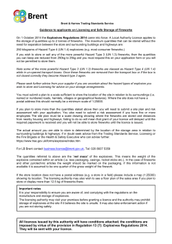 Fireworks storage guide