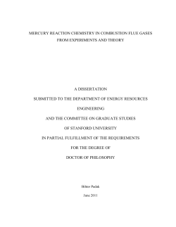 mercury reaction chemistry in combustion flue gases from