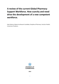 A review of the current Global Pharmacy Support Workforce. How