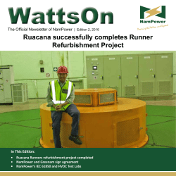 Ruacana successfully completes Runner Refurbishment Project