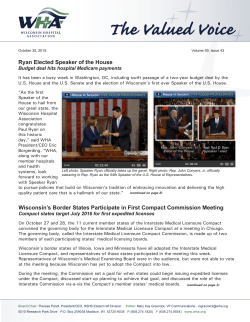 Ryan Elected Speaker of the House Wisconsin`s Border States