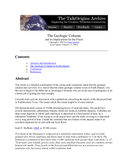The Geologic Column