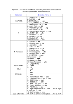 Appendix 3 File formats for different proprietary instrument control