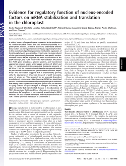 Evidence for regulatory function of nucleus